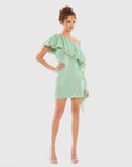 Women's Mini Dress Sequin One Shoulder - Ruffle One-Shoulder
