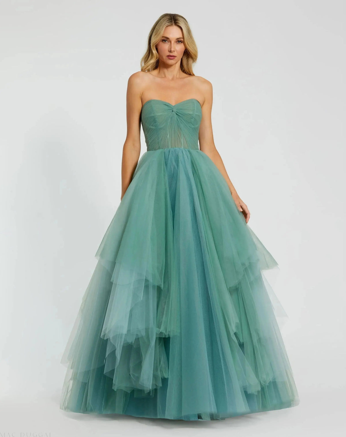 Women's Dress Strapless - Ruffle Ballgown
