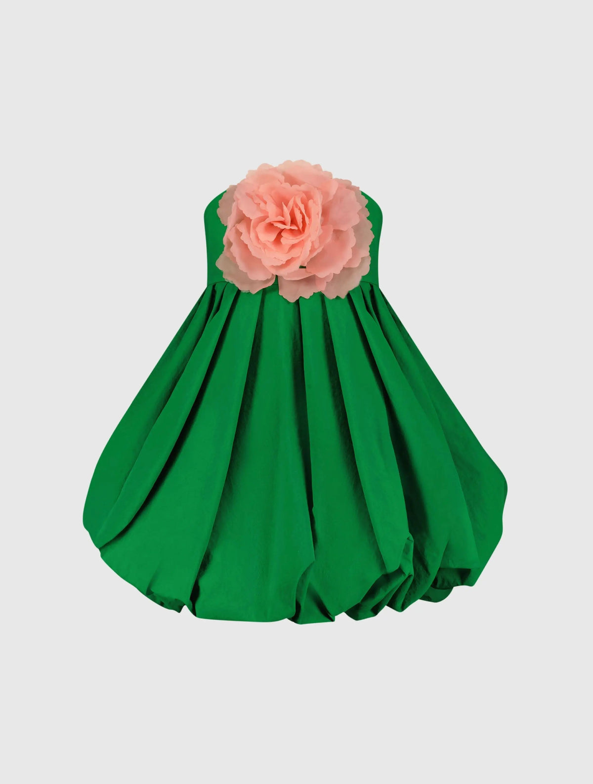 Women's Green Mini Dress Strapless