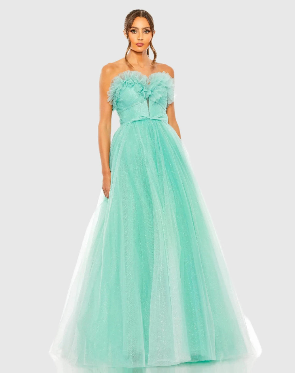 Women's Dress Strapless - Tulle Gown - Glitter Tulle Gown