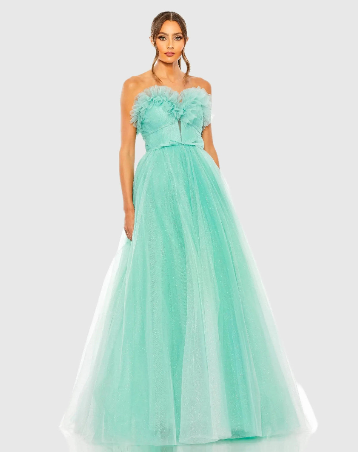 Women's Dress Strapless - Tulle Gown - Glitter Tulle Gown