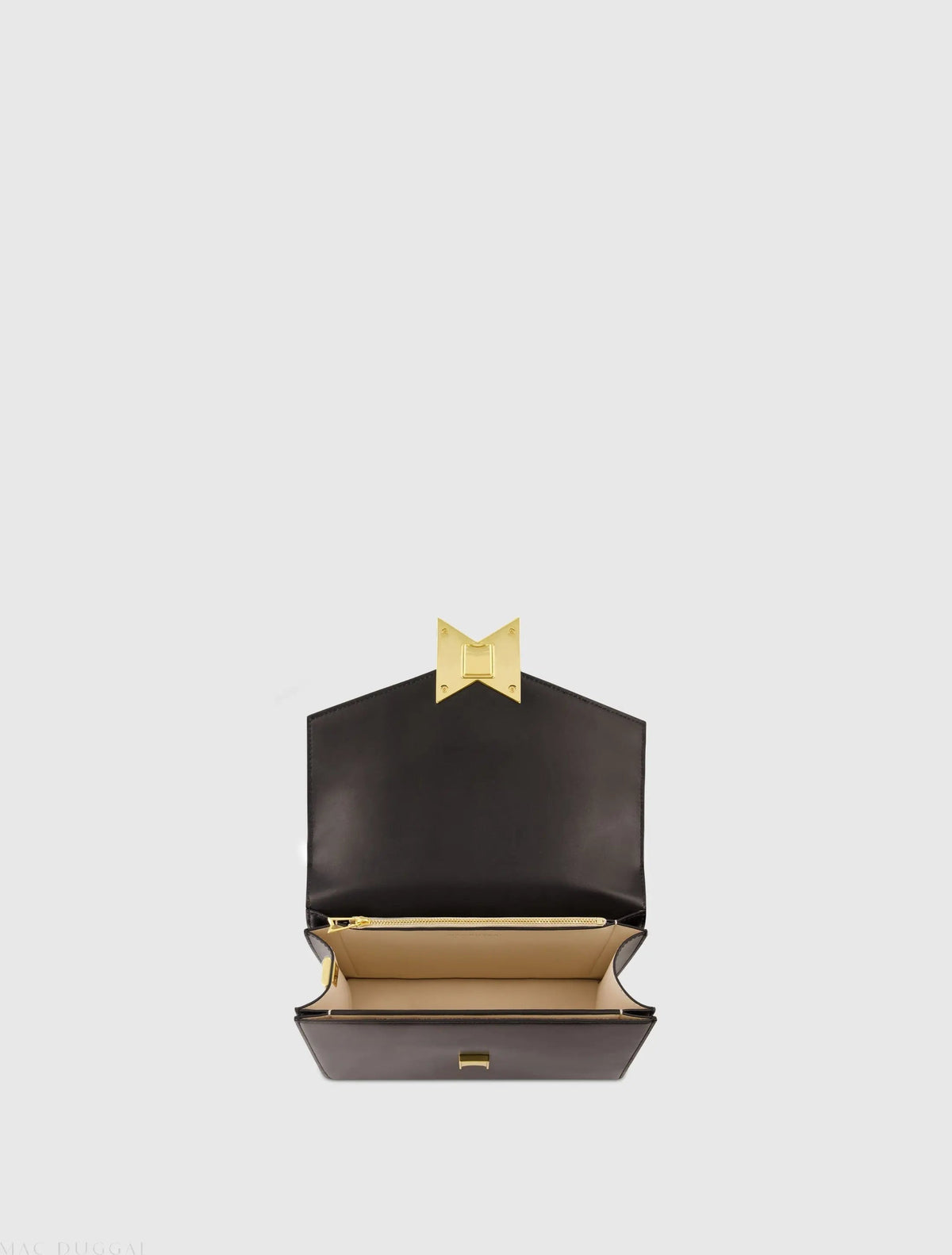 Women's Black Mini Leather Tone-on-Tone Crossbody Bag