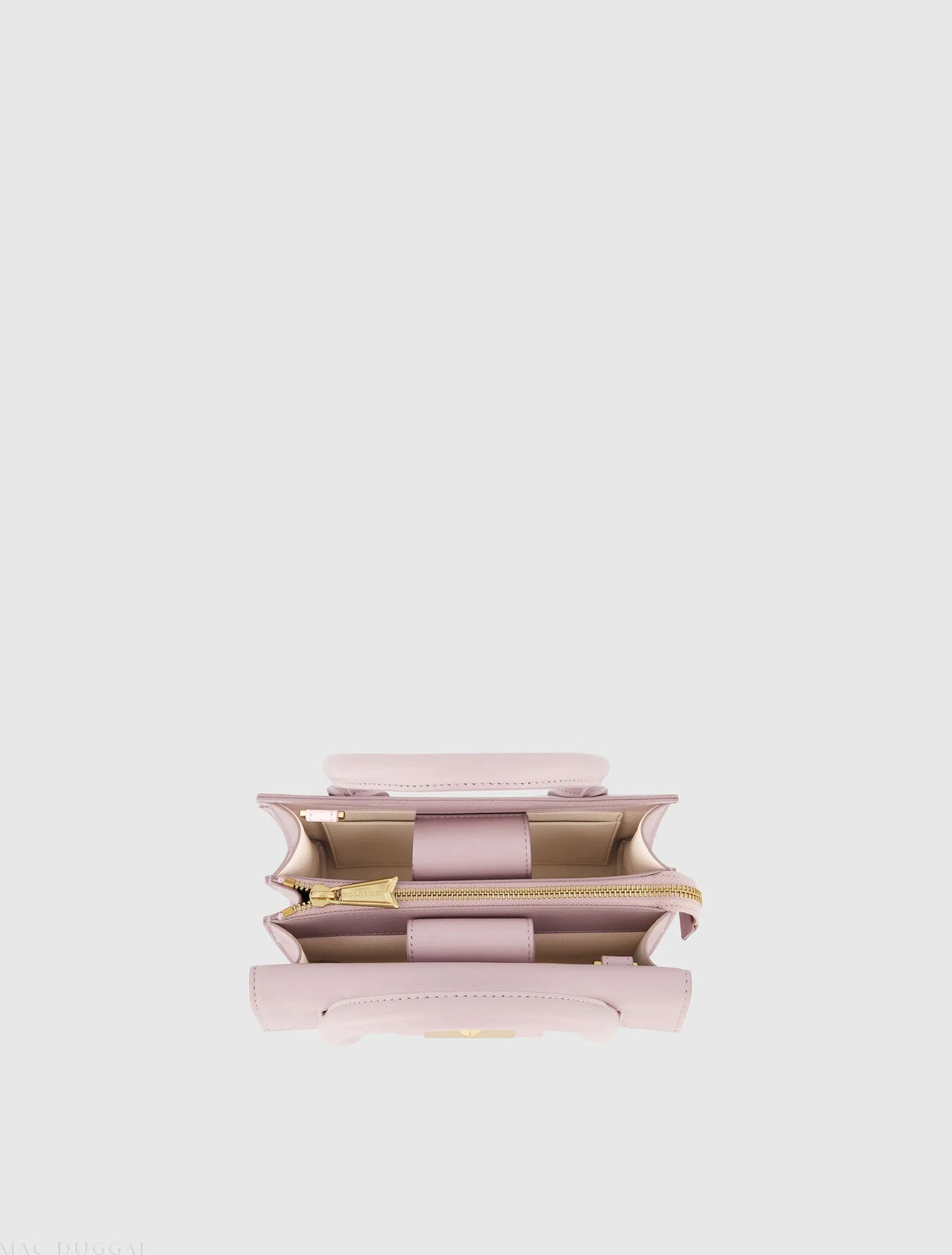 Purple Small Leather Tote Bag With Gold Hardware - FINAL SALE