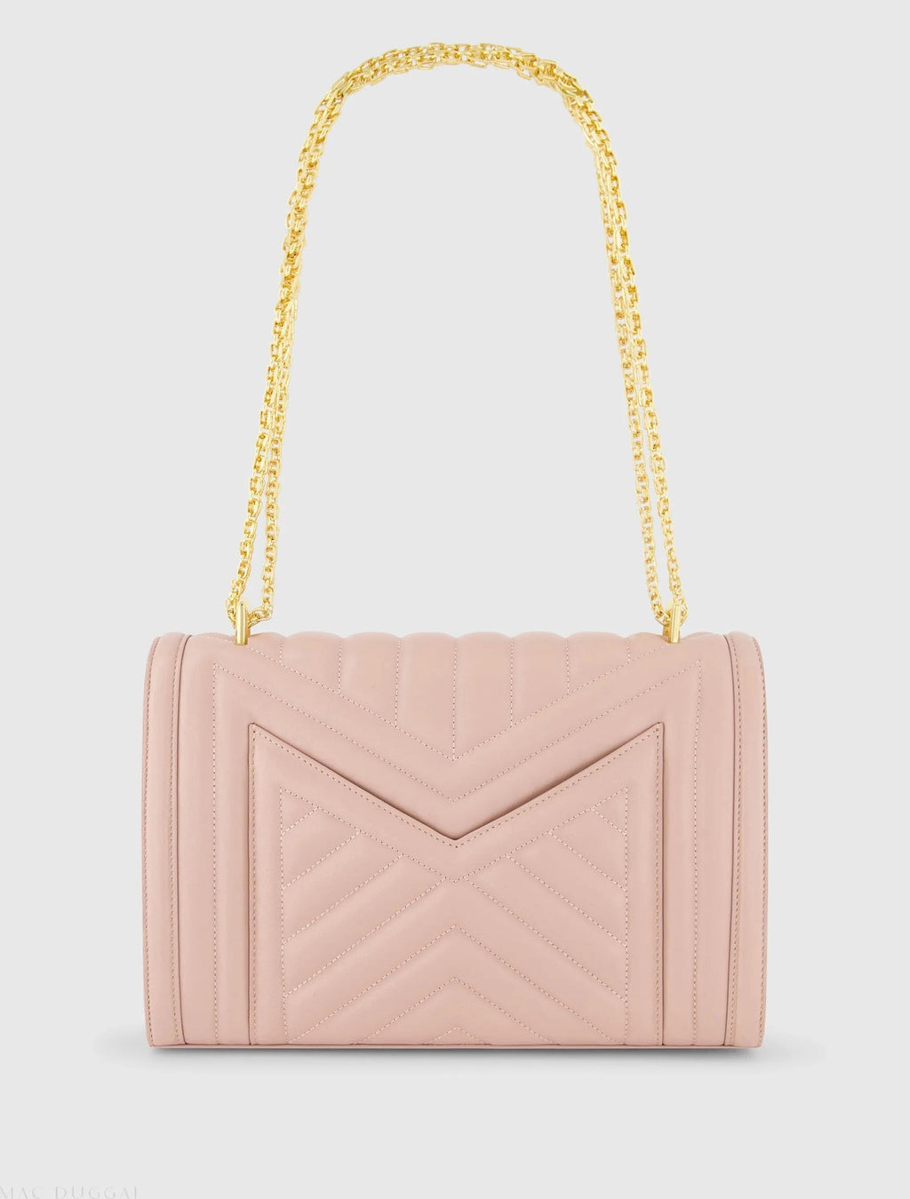 Women's Pink Quilted Napa Leather Handbag With Gold Hardware FINAL SALE