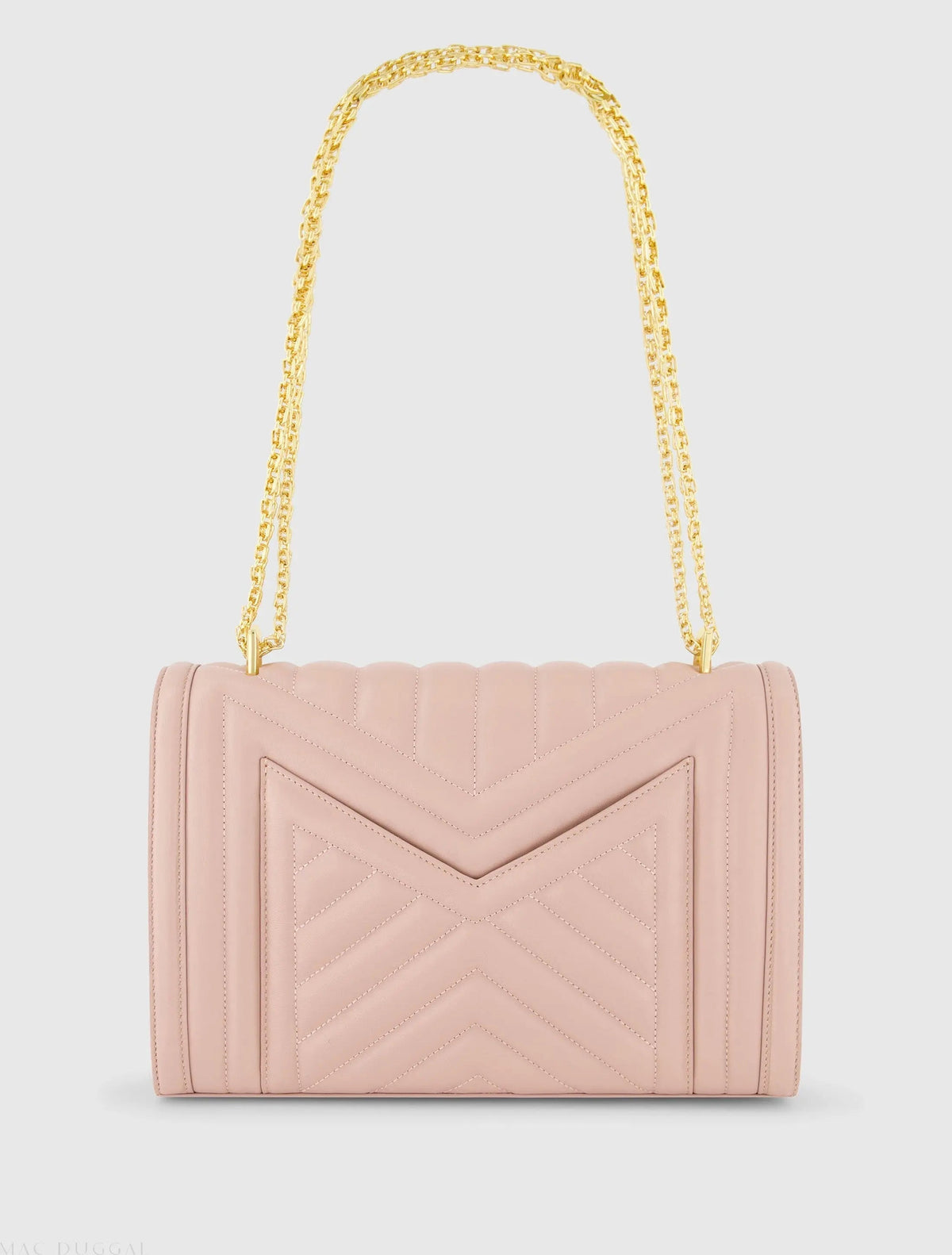 Women's Pink Quilted Napa Leather Handbag With Gold Hardware FINAL SALE