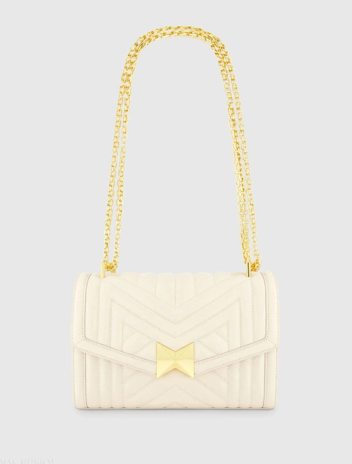 Quilted Napa Leather Handbag With Gold Chain - FINAL SALE