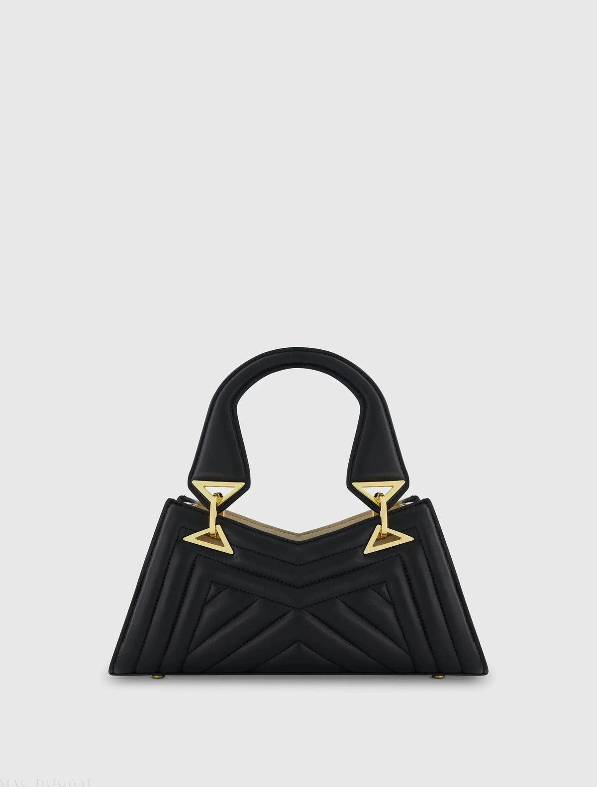 Angular Quilted Napa Leather Handbag