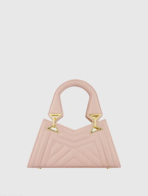 Women's Angular Quilted Napa Leather Handbag