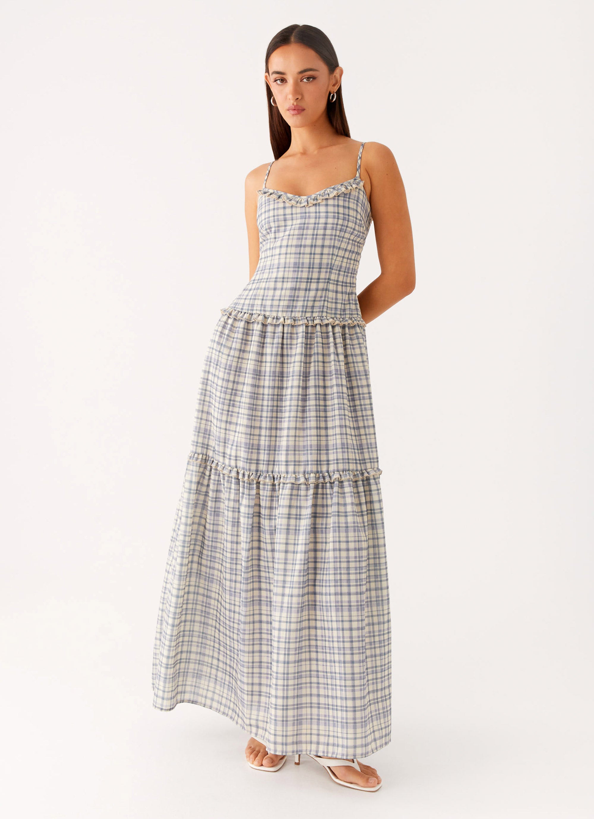 Hermie Midi Dress - Check
