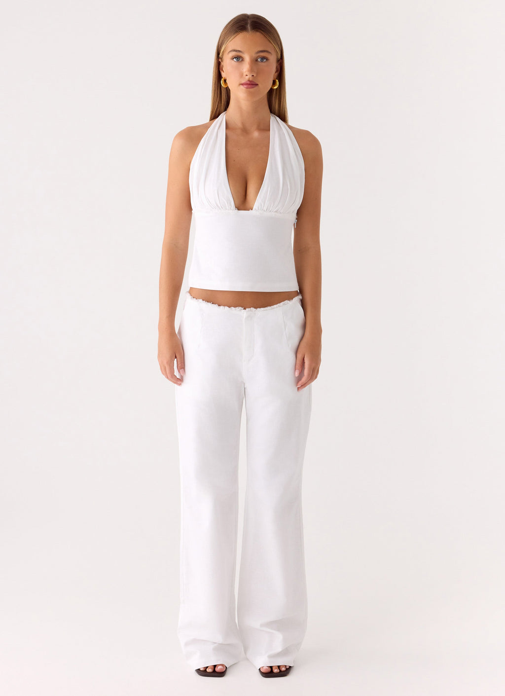 Josephina Halter Top - White