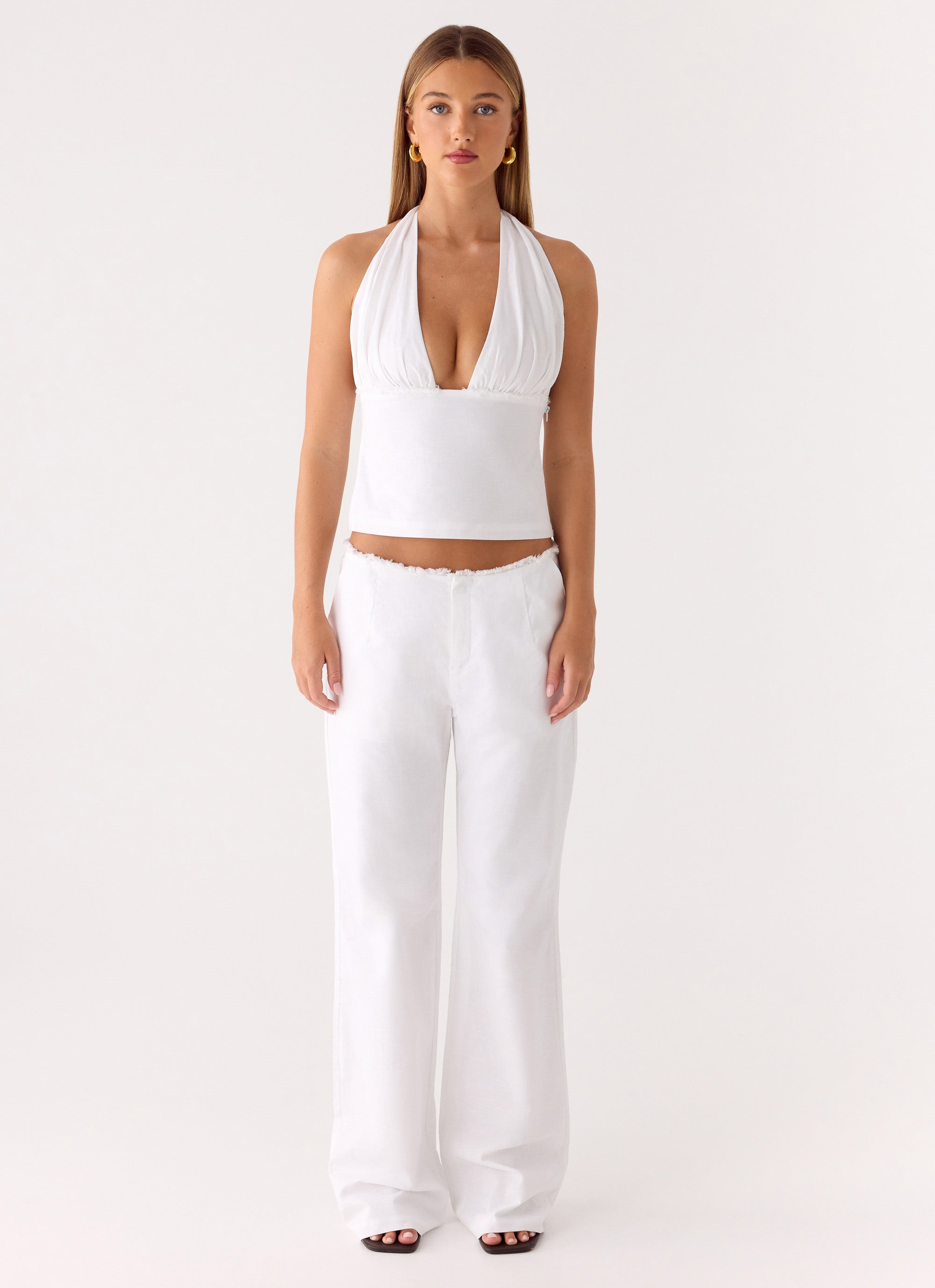 Josephina Halter Top - White