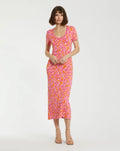 Women's Pink Maxi Dress Floral