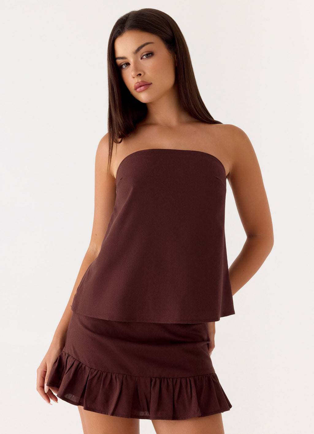 Lucie Mae Mini Skirt - Chocolate Drizzle