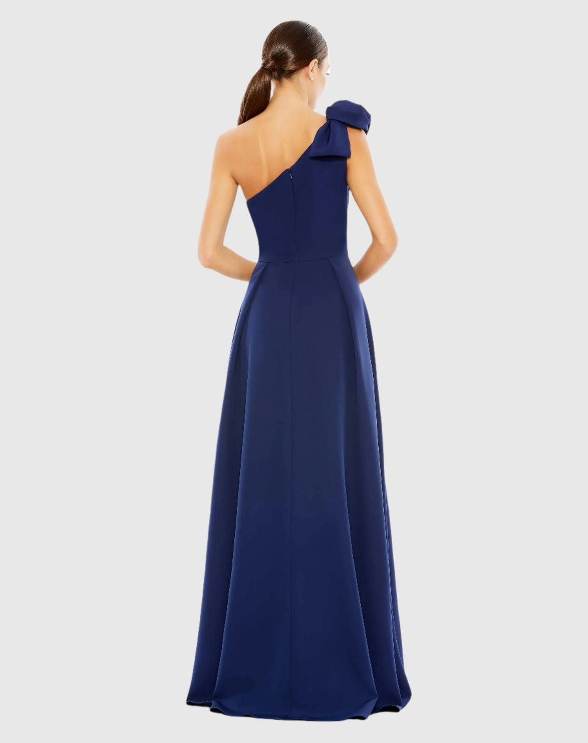 Women's Navy Dress One Shoulder - Blue One-Shoulder Asymmetrical