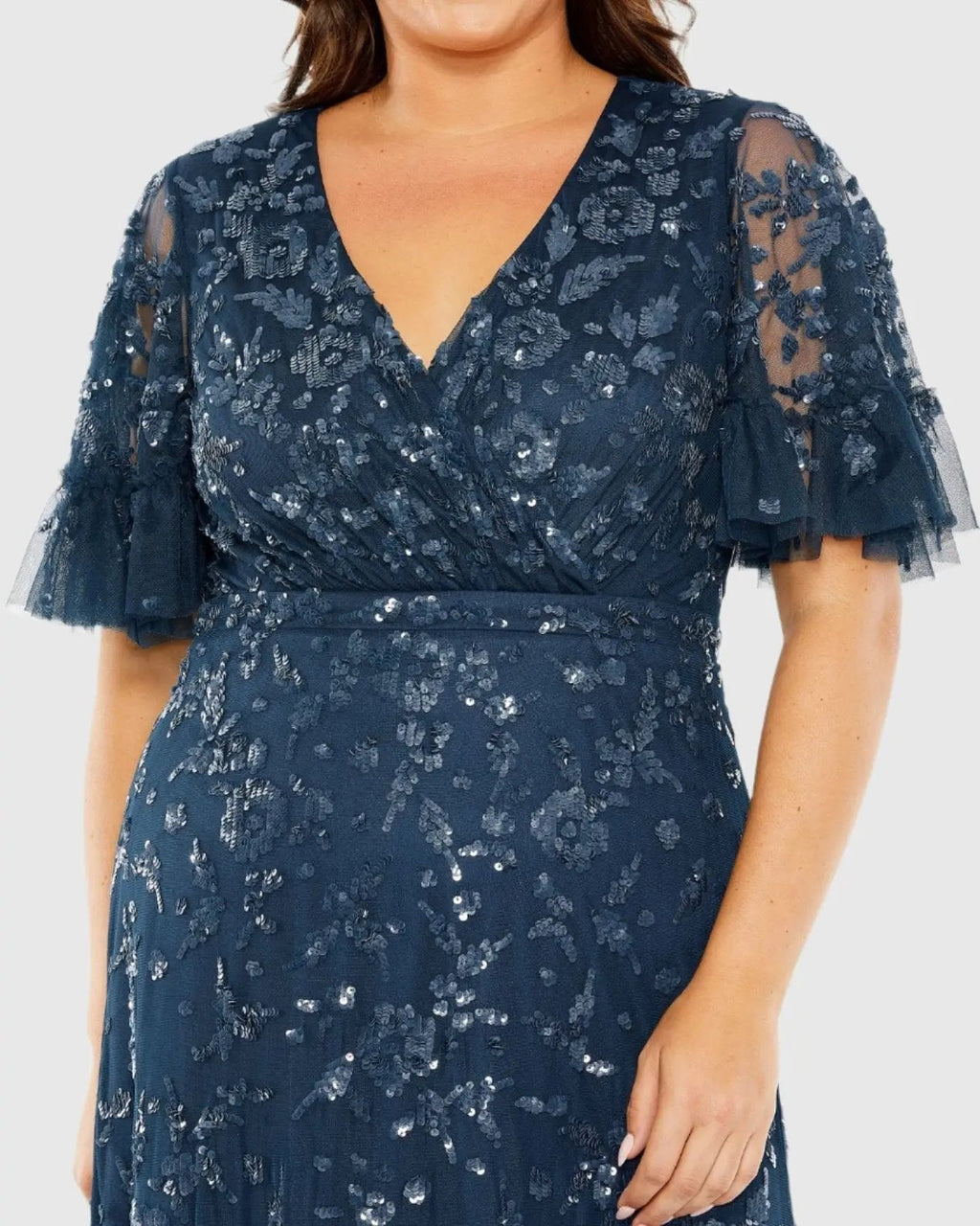 Women's Navy Dress Sequin - Blue