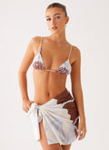 Ocean Is Calling Mini Sarong - Bloom Wave Print