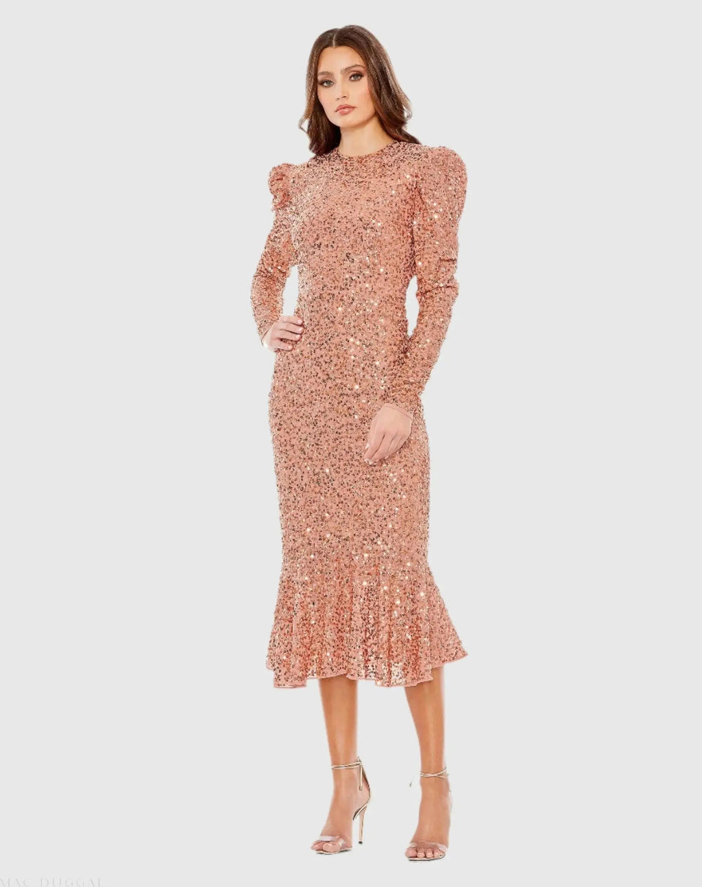 Women's Orange Dress Sequin - Orange