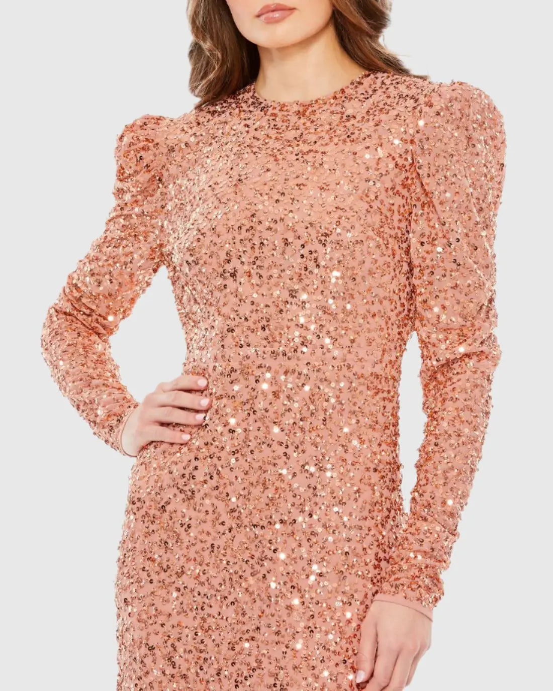 Women's Orange Dress Sequin - Orange