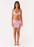 Palazzo Crochet Wrap Skirt - Pink