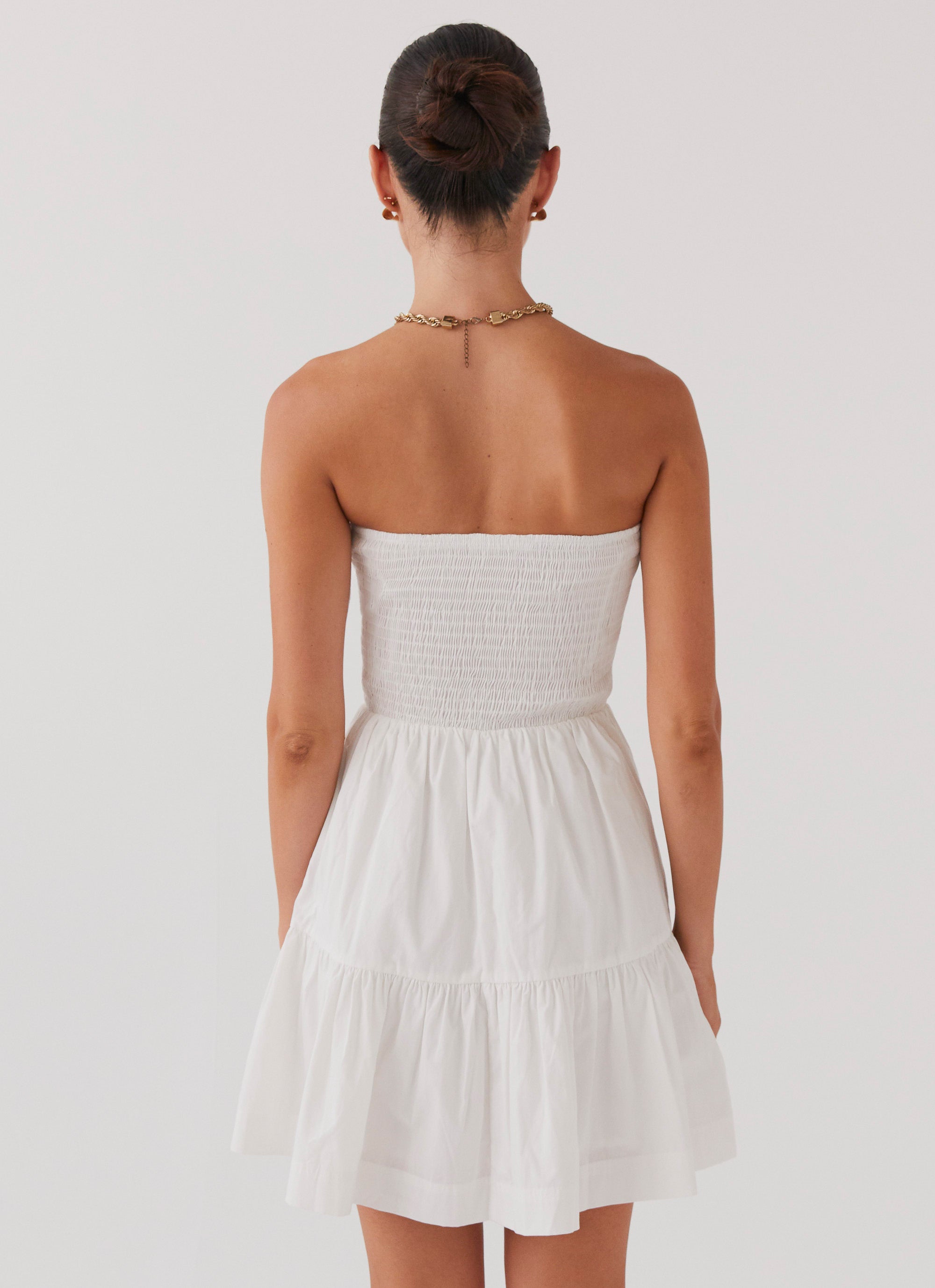 Harper Strapless Mini Dress - White