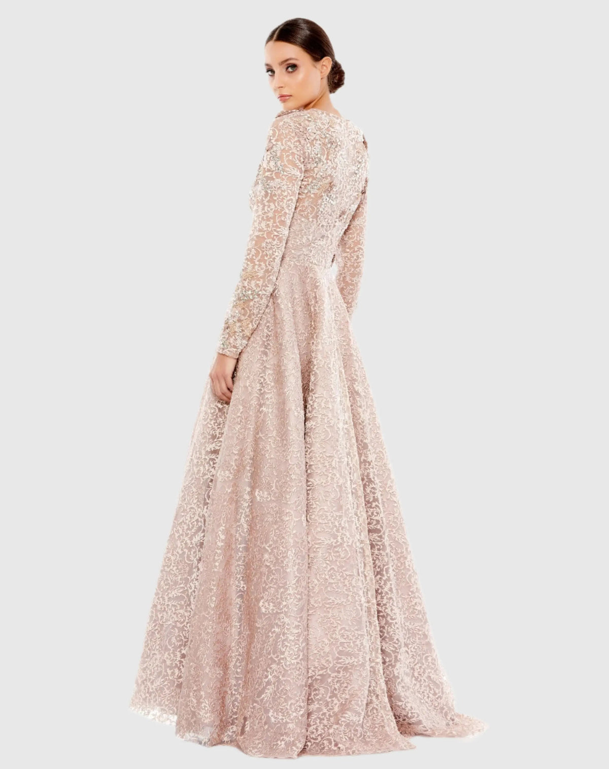 Women's Pink Dress - Pink Lace Floral