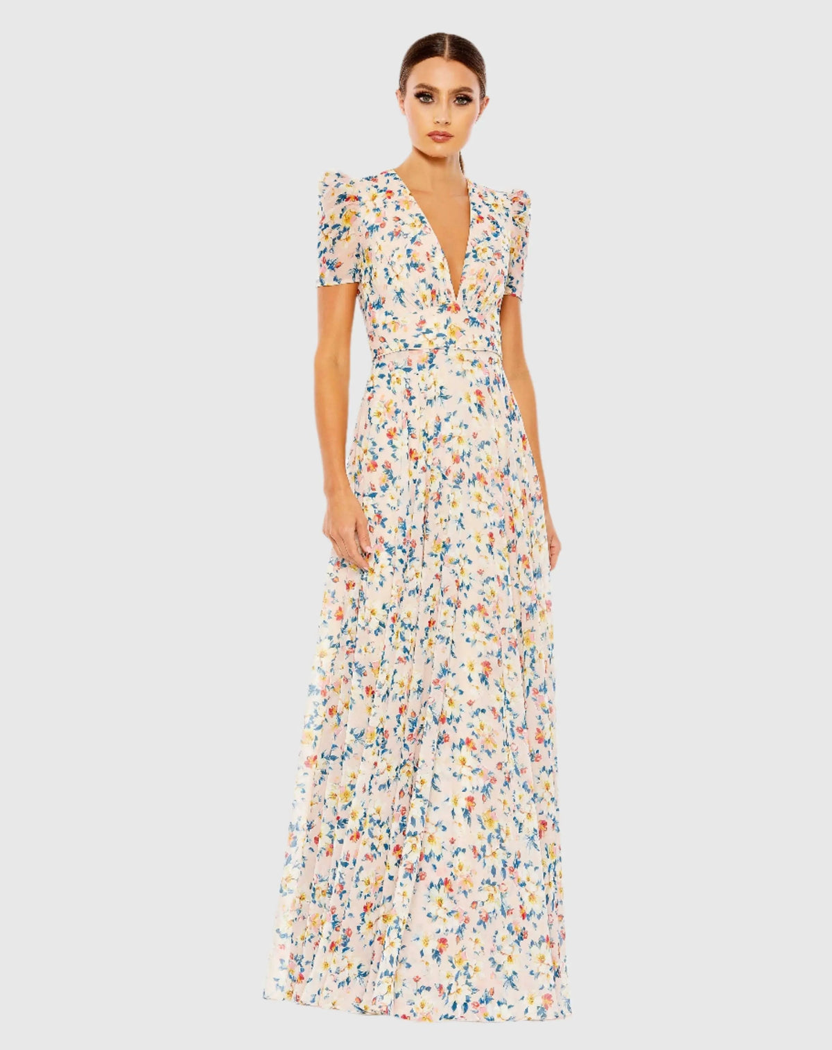 Women's Pink Dress Floral - Pink Chiffon
