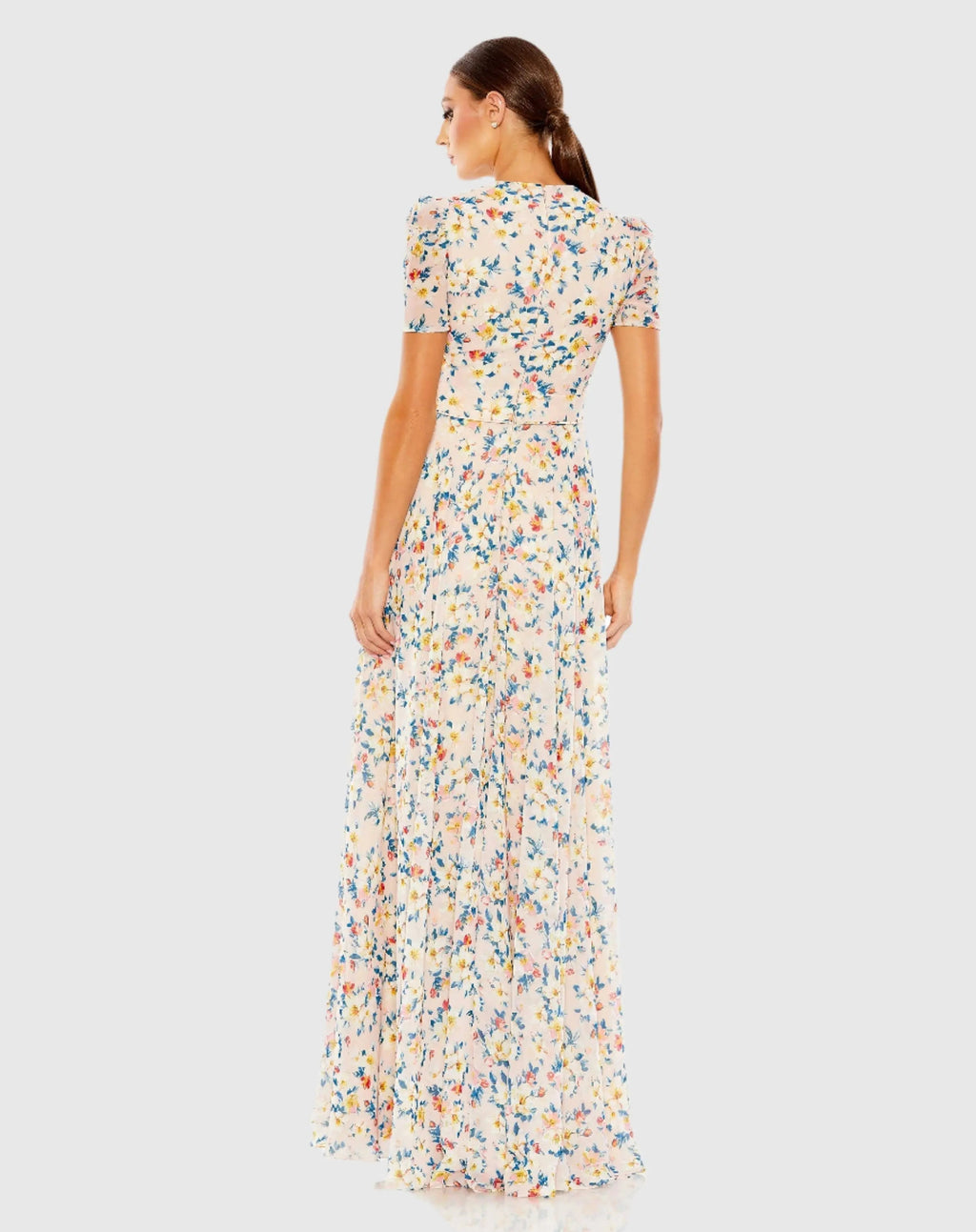Women's Pink Dress Floral - Pink Chiffon