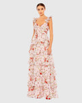 Women's Pink Dress Floral Sleeveless - 55816