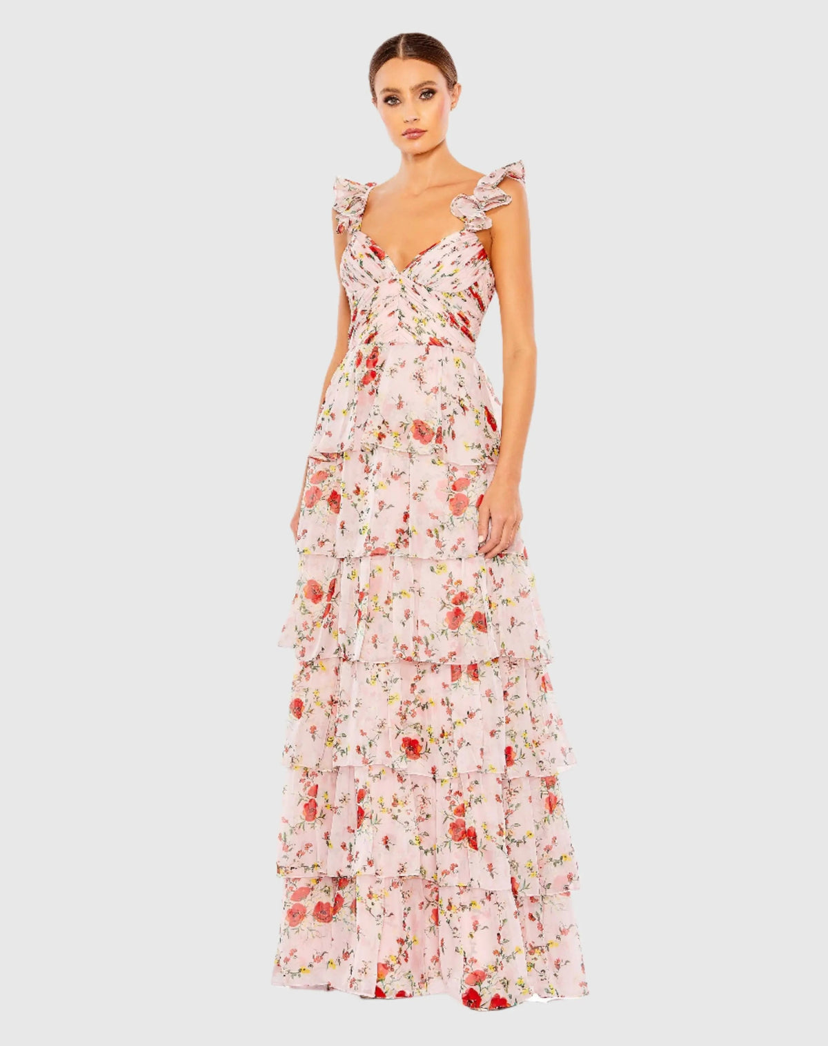 Women's Pink Dress Floral Sleeveless - 55816