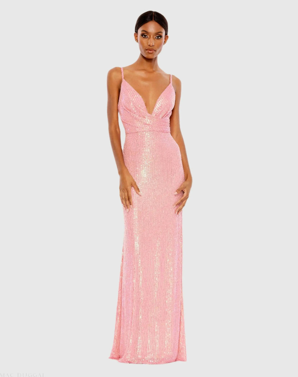 Women's Dress Sequin - Neck Gown
