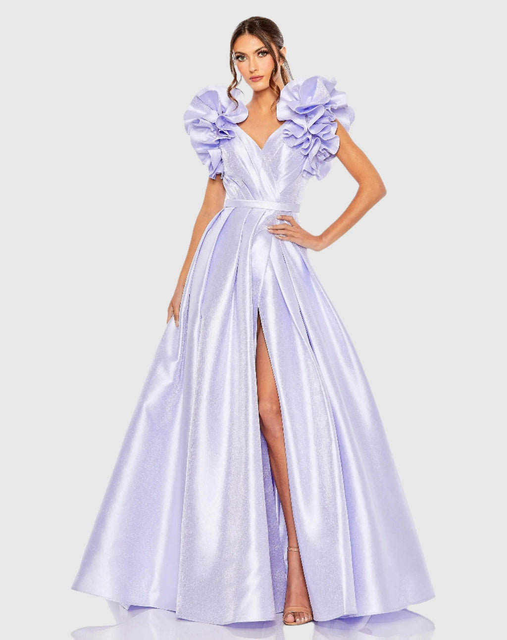 Women's Purple Dress - Purple Ruffle
