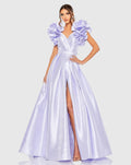 Women's Purple Dress - Purple Ruffle