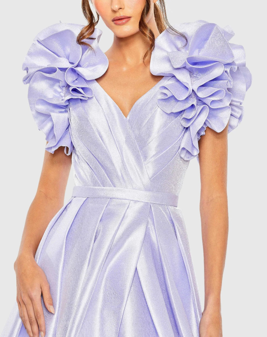 Women's Purple Dress - Purple Ruffle