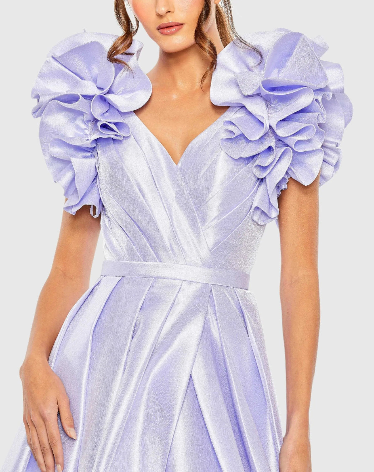 Women's Purple Dress - Purple Ruffle