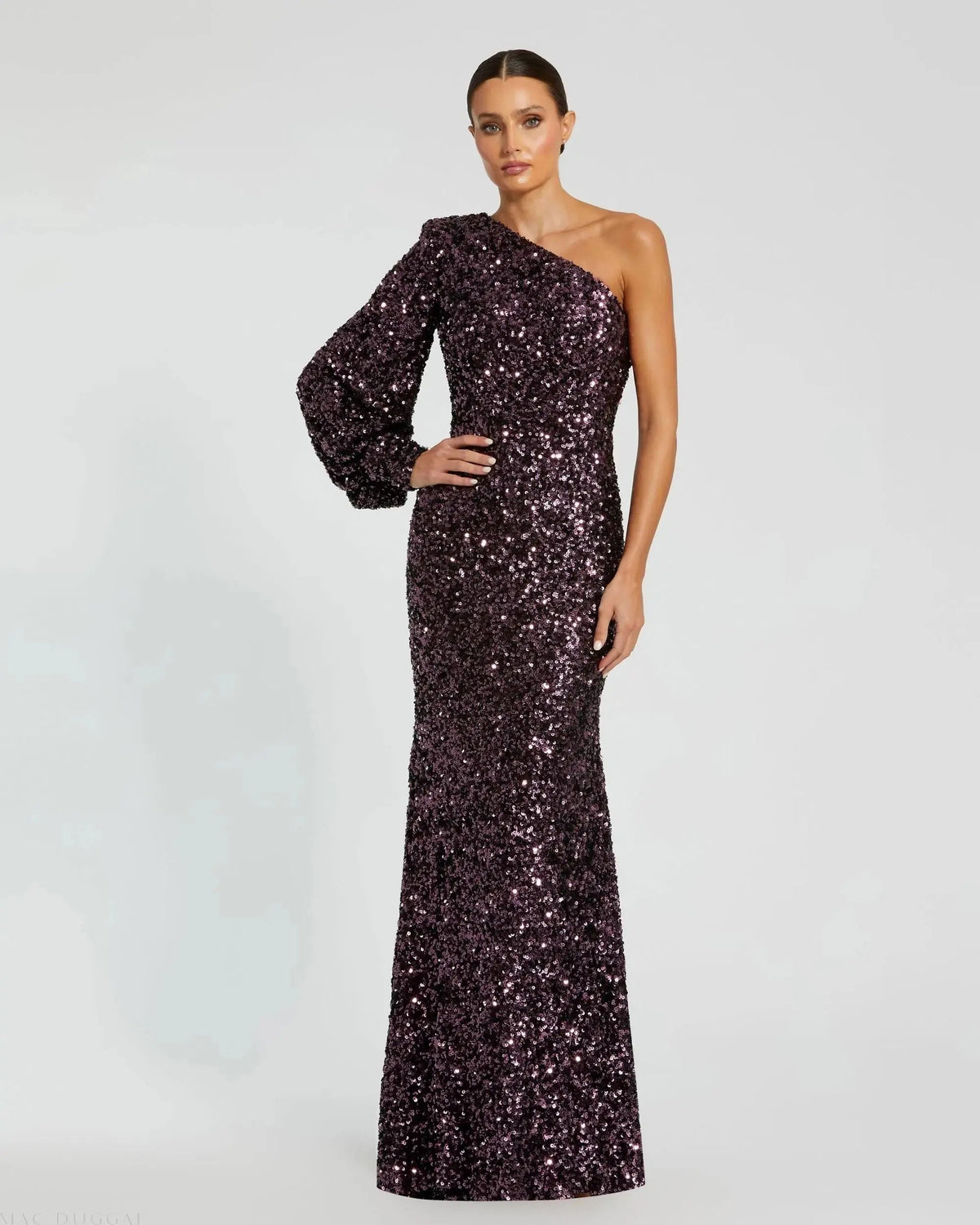Women's Dress Sequin One Shoulder - One-Shoulder Asymmetrical