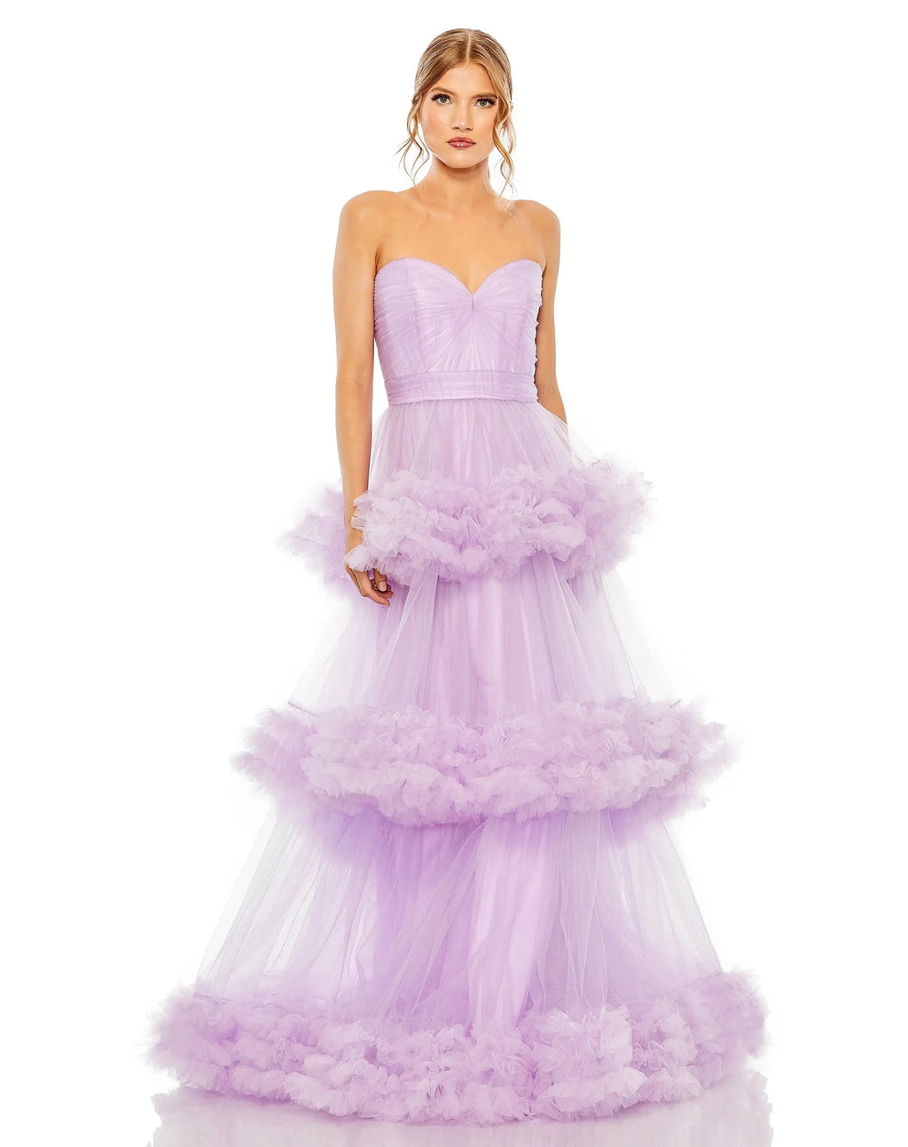 Women's Purple Dress Strapless - 68490