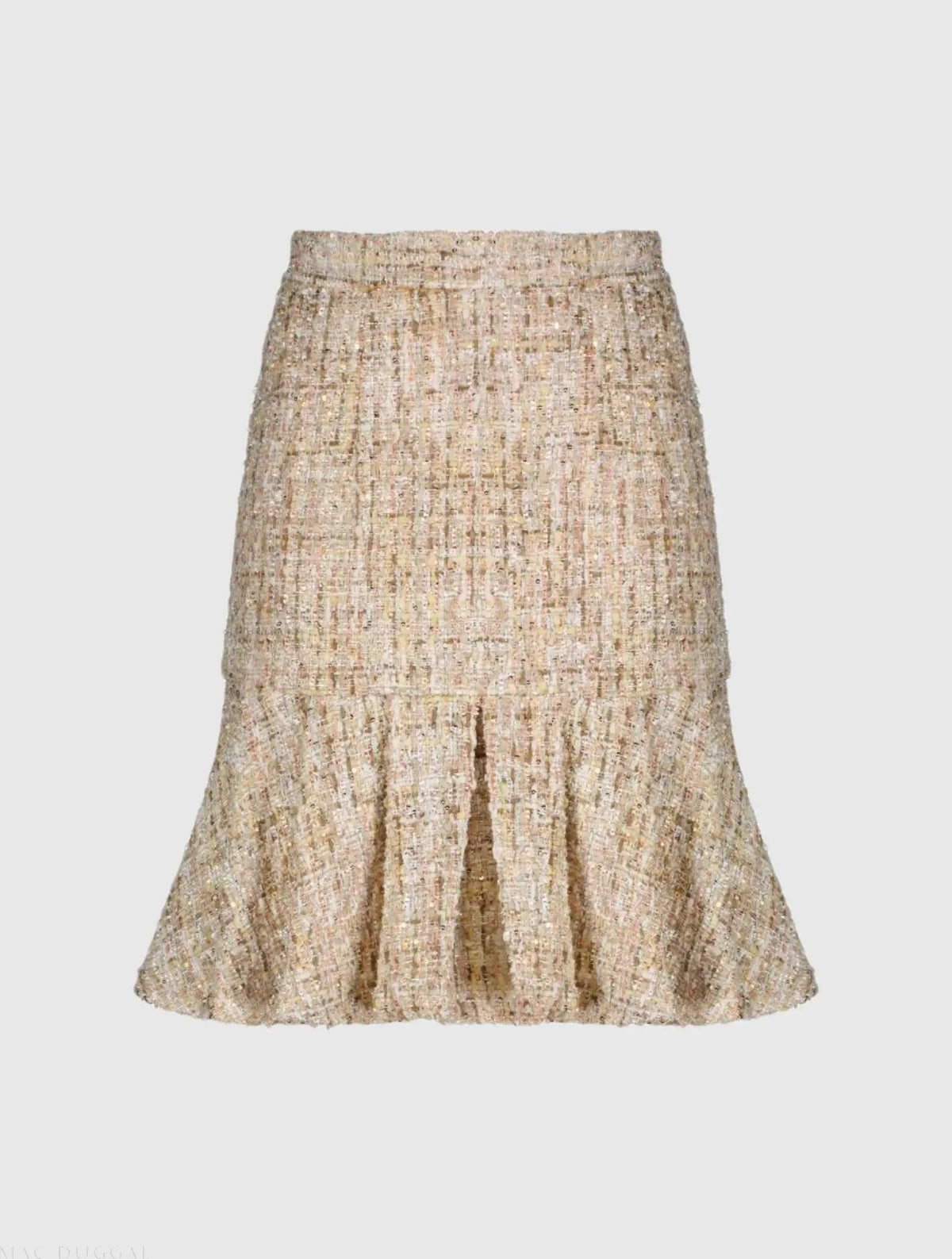 Women's Beige Mini Dress - Beige Pleated
