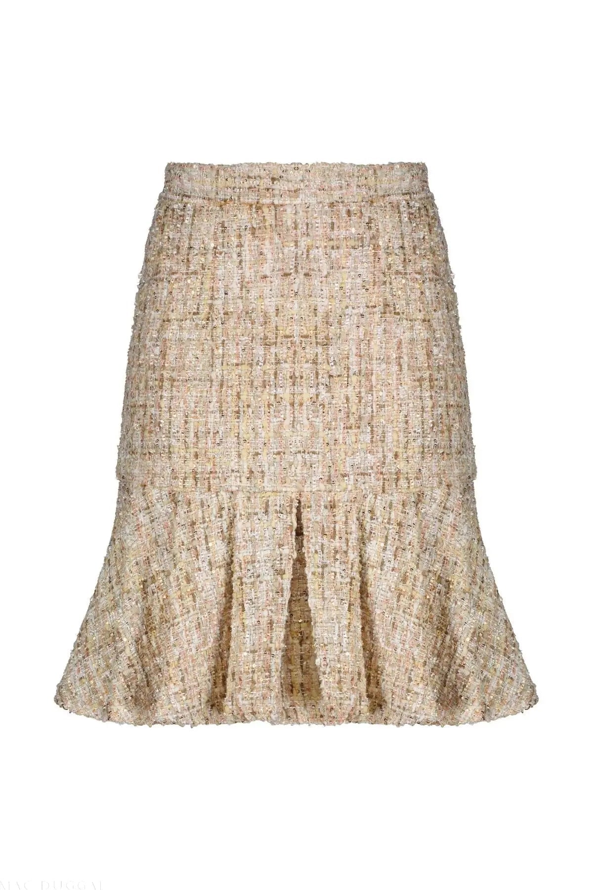 Women's Beige Mini Dress - Beige Pleated
