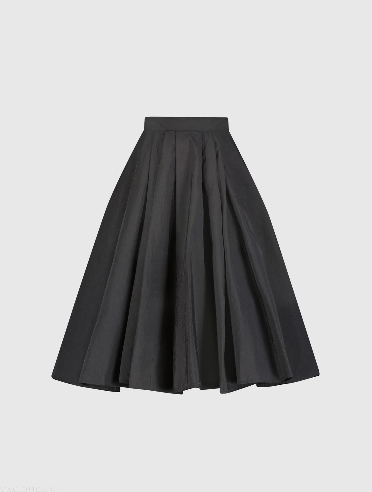 Women's Black Midi Dress - Black Pleated