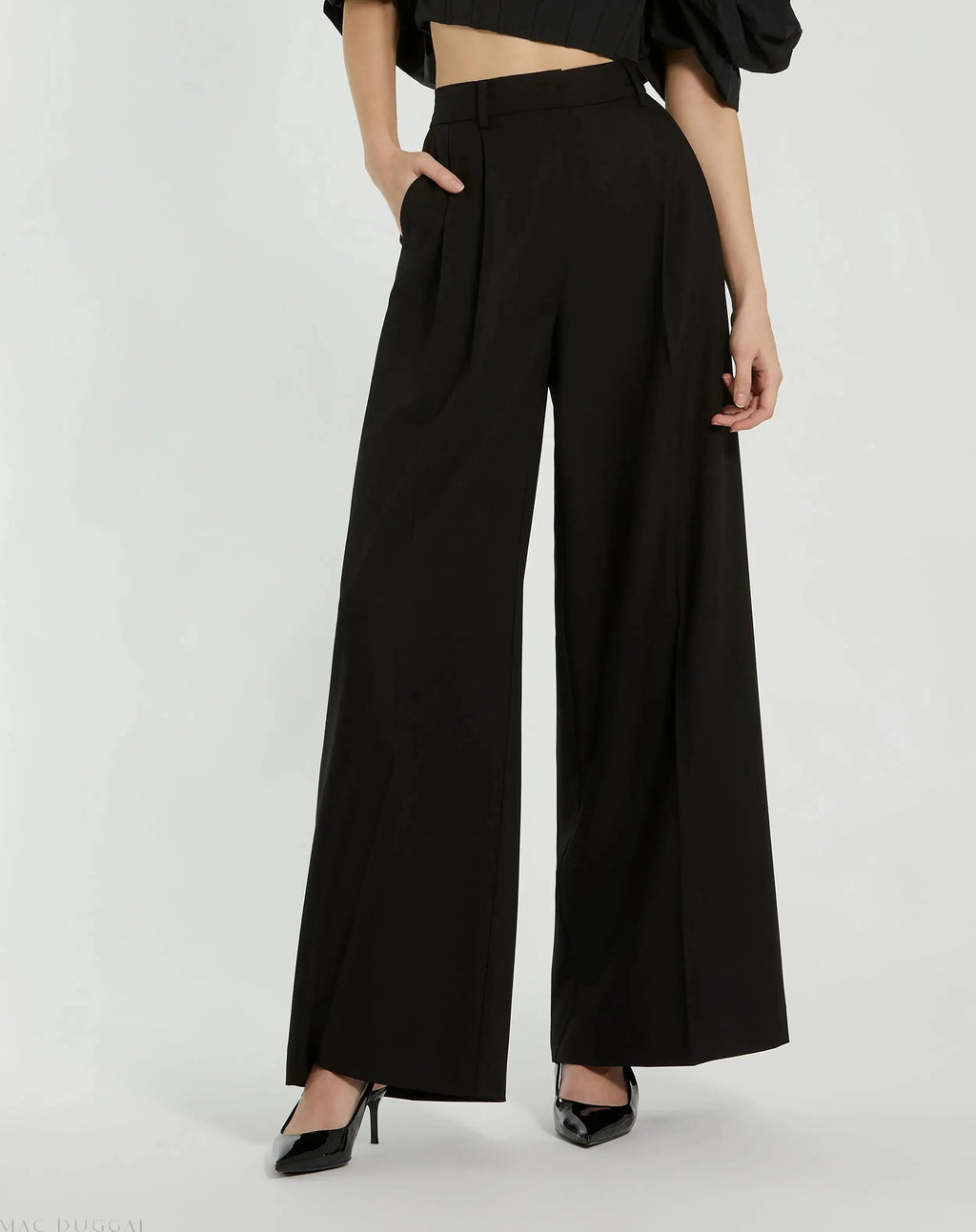 Women's The MACkenzie Wide Leg Trouser FINAL SALE - Black