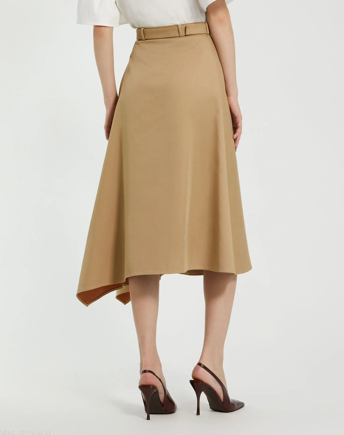 Women's Beige Midi Dress - Beige Lace