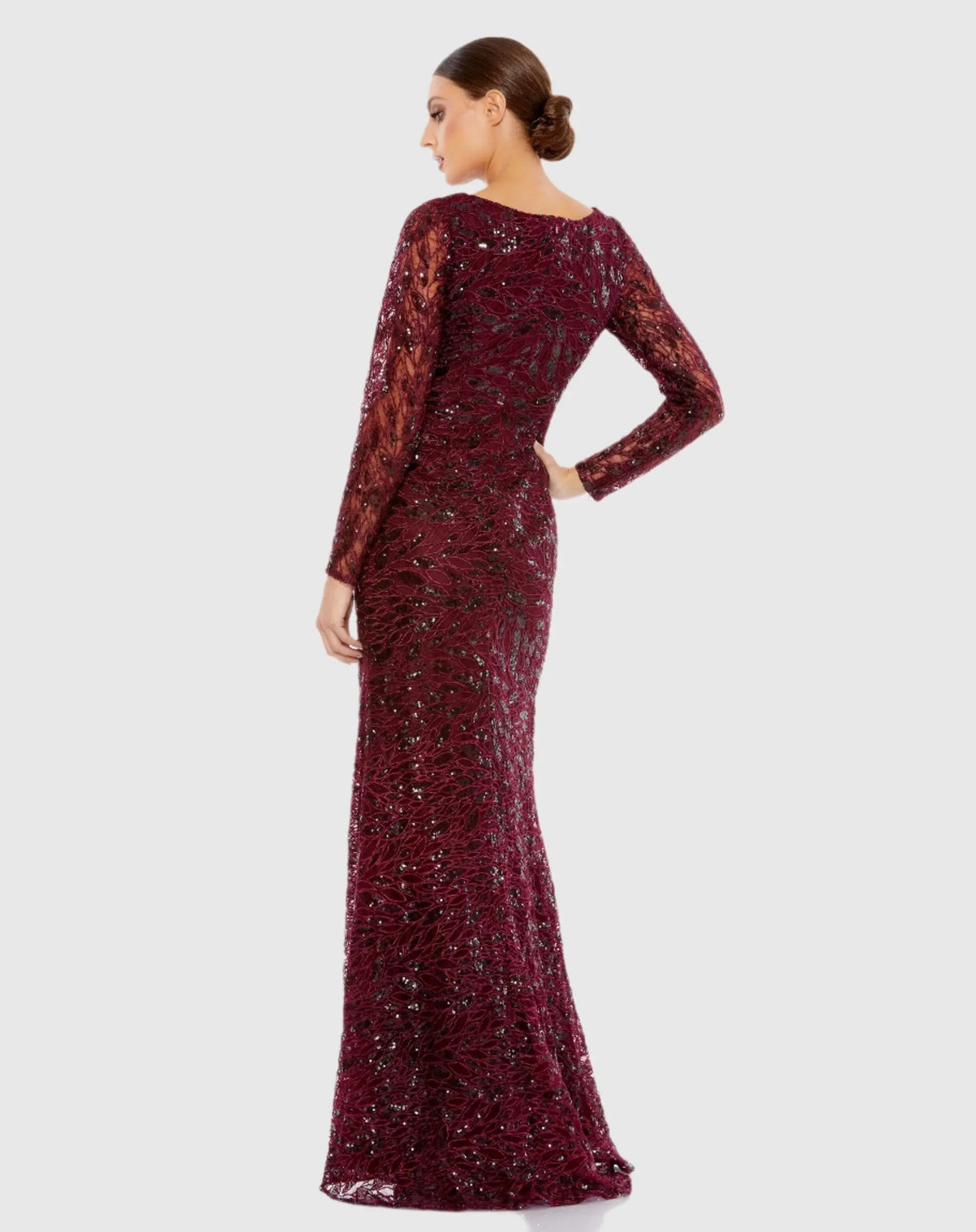 Women's Red Dress Sequin Ruched