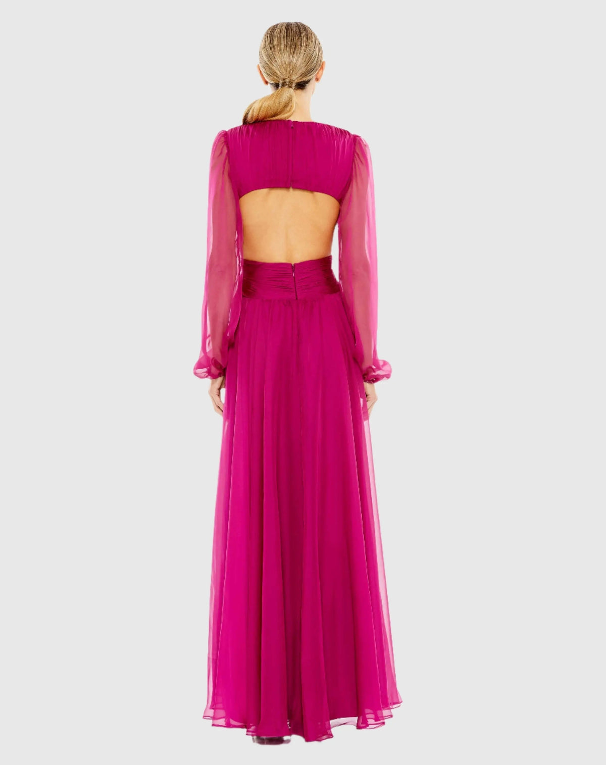 Women's Purple Dress Ruched - Purple Cutout