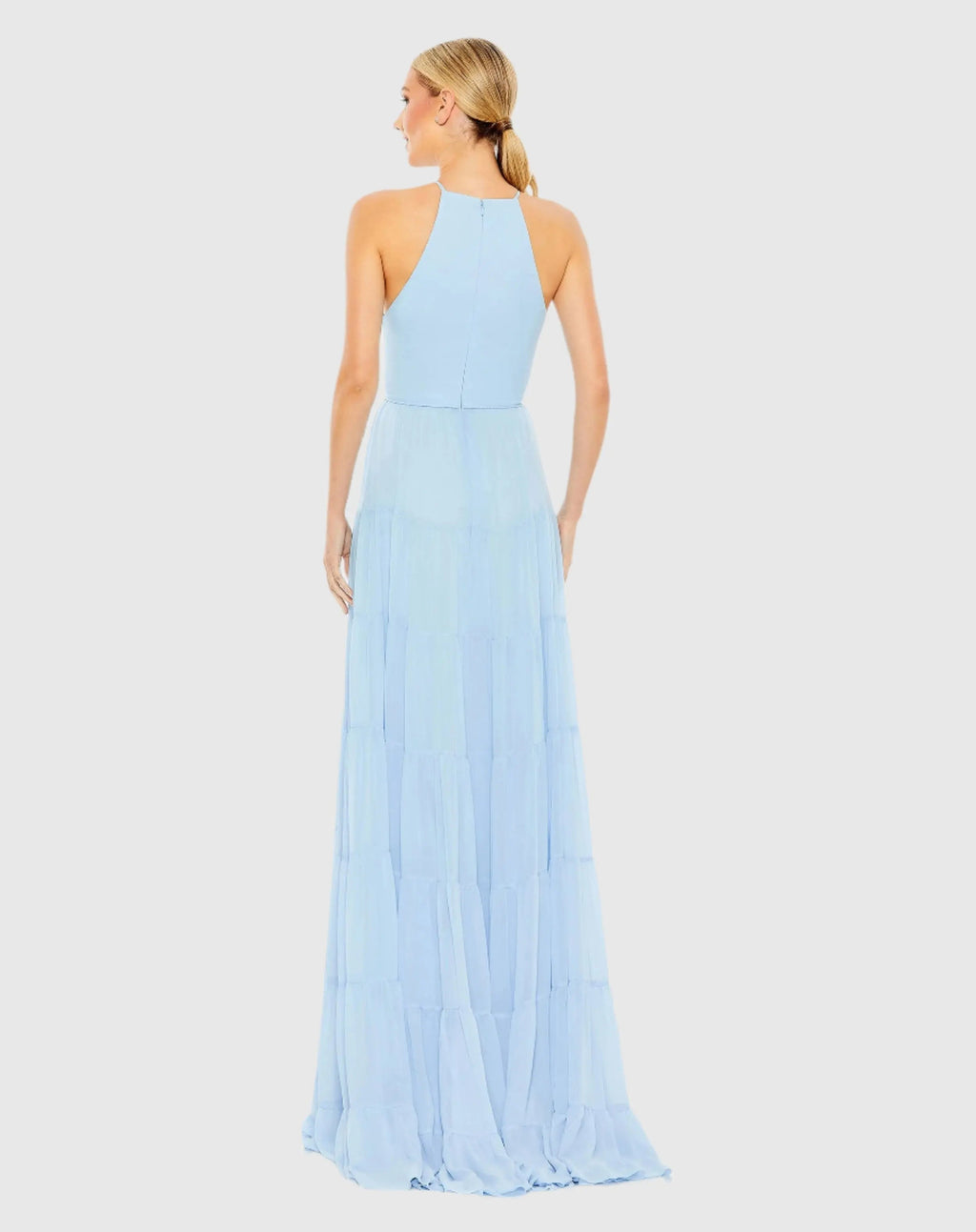 Women's Blue Dress - Blue Ruffle Halter