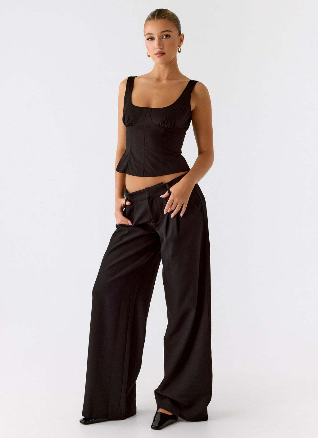 Samuel Low Rise Suiting Pants - Black