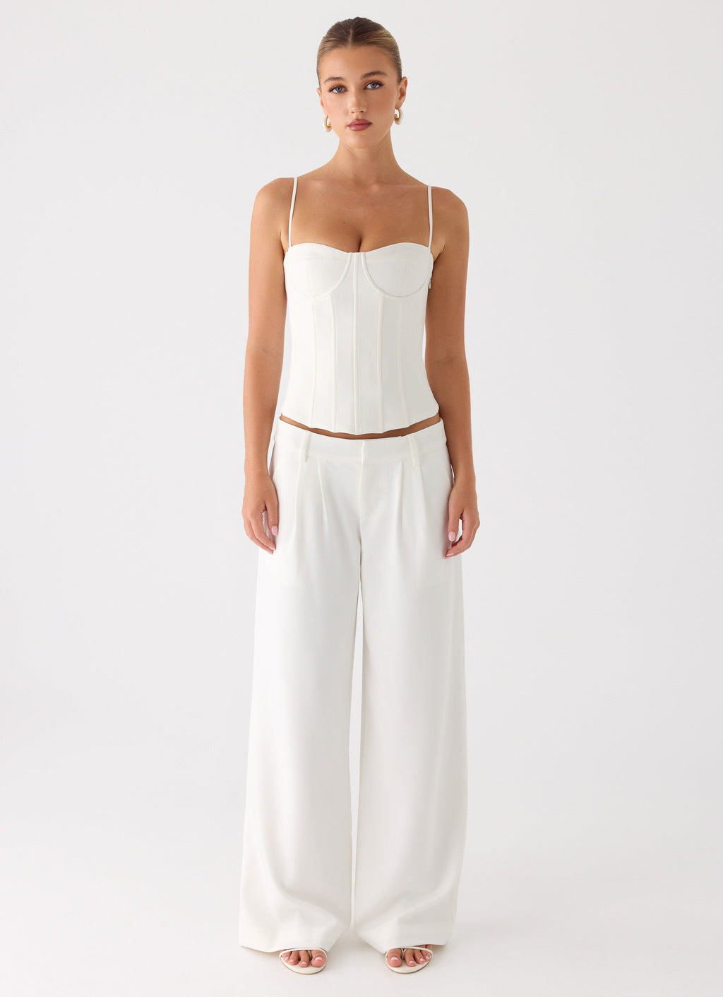 Samuel Low Rise Suiting Pants - White
