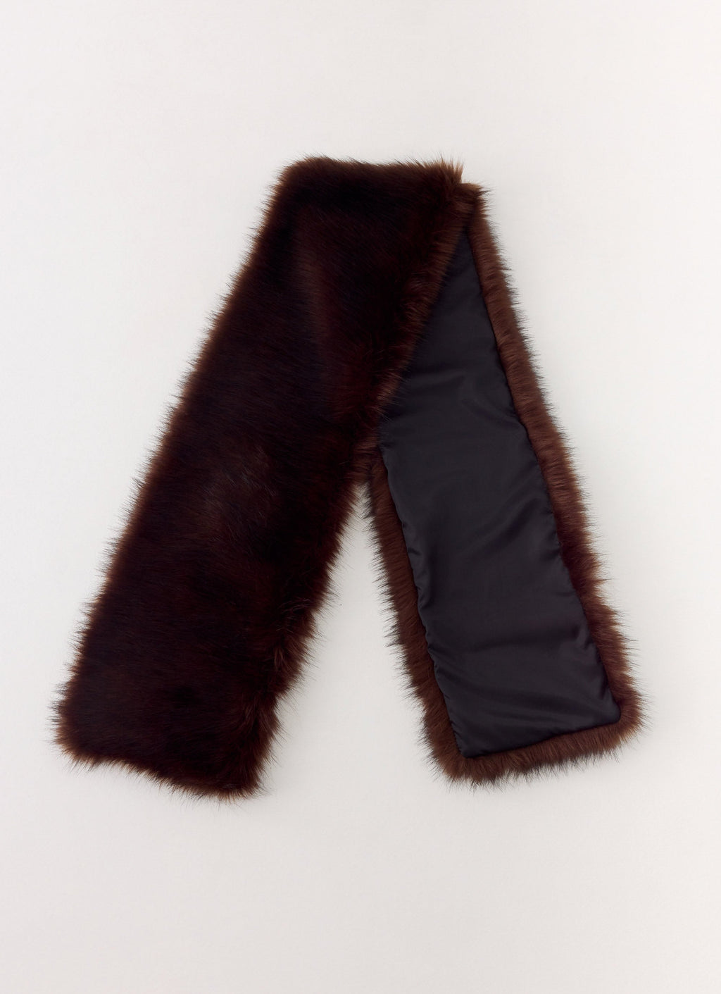 Saskia Faux Fur Scarf - Chocolate