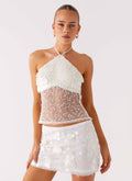 Shelly Halter Top - White