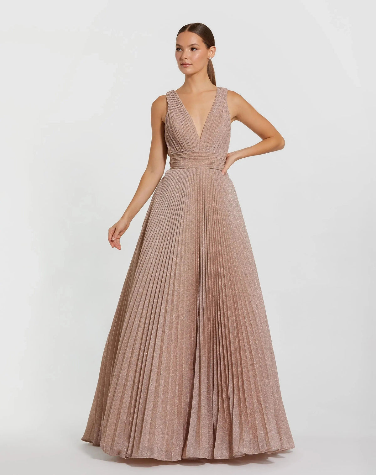 Women's Dress Sleeveless - Pleated