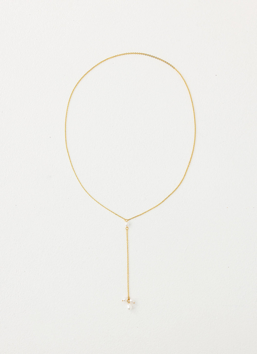 Silhouette Pearl Necklace - Gold